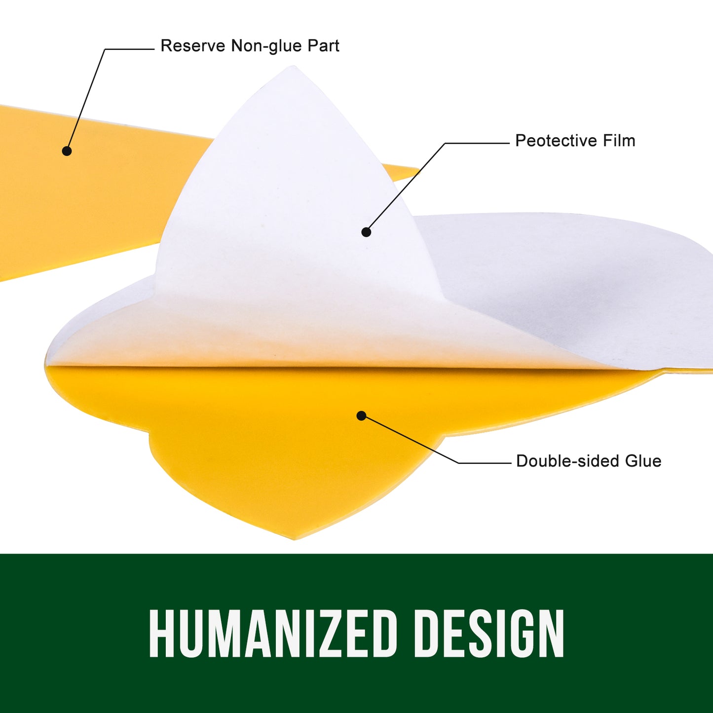 Garsum Fruit Fly Trap Yellow Sticky Traps, 18 pcs Fungus Gnat Killer for Indoor and Outdoor Plant Insect Catcher - Cat Shape